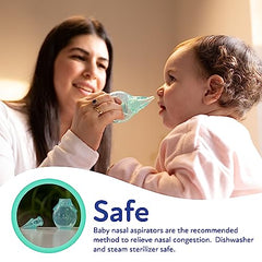 Dr. Talbot's nasal aspirator bulb closeup shows clear silicone for visibility and safety.