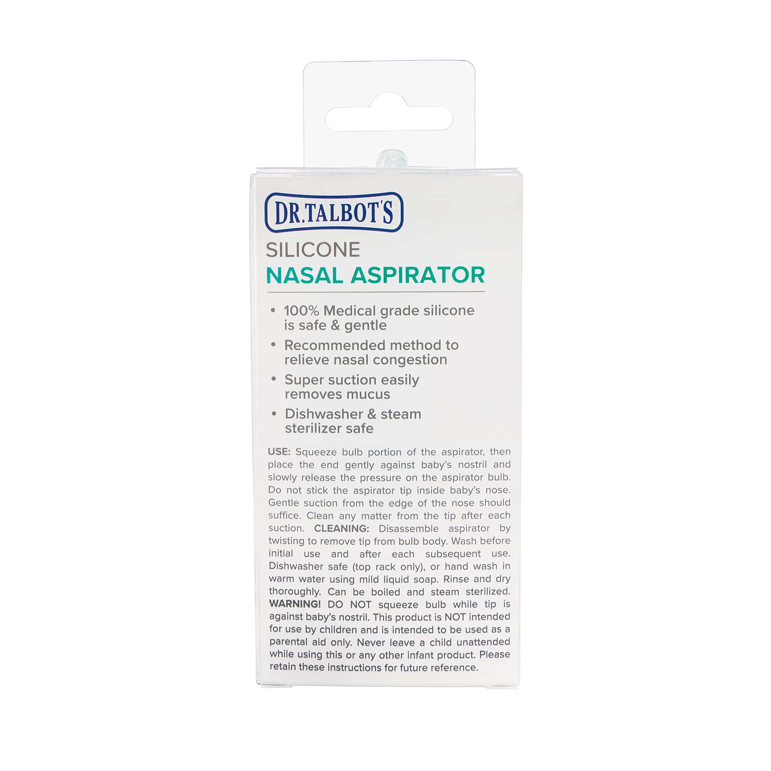 Dr. Talbot's nasal aspirator packaging and branding image.