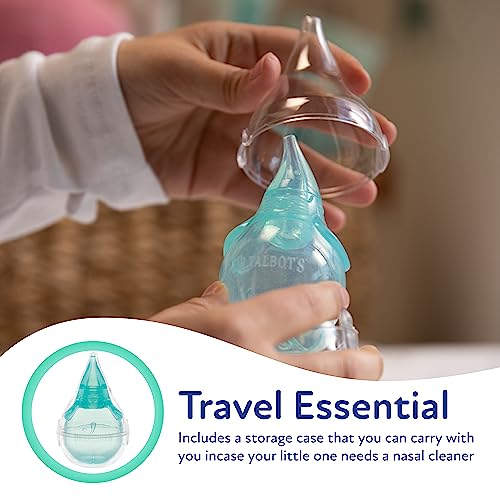 Dr. Talbot's aspirator clear bulb displays mucus collection through the see-through design.
