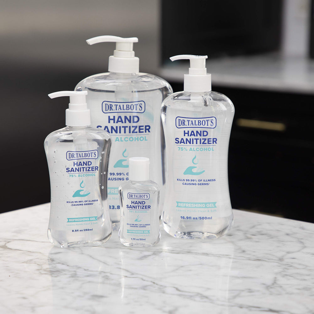 Dr. Talbot's compact travel bottle ready for bags and on-the-go hygiene.