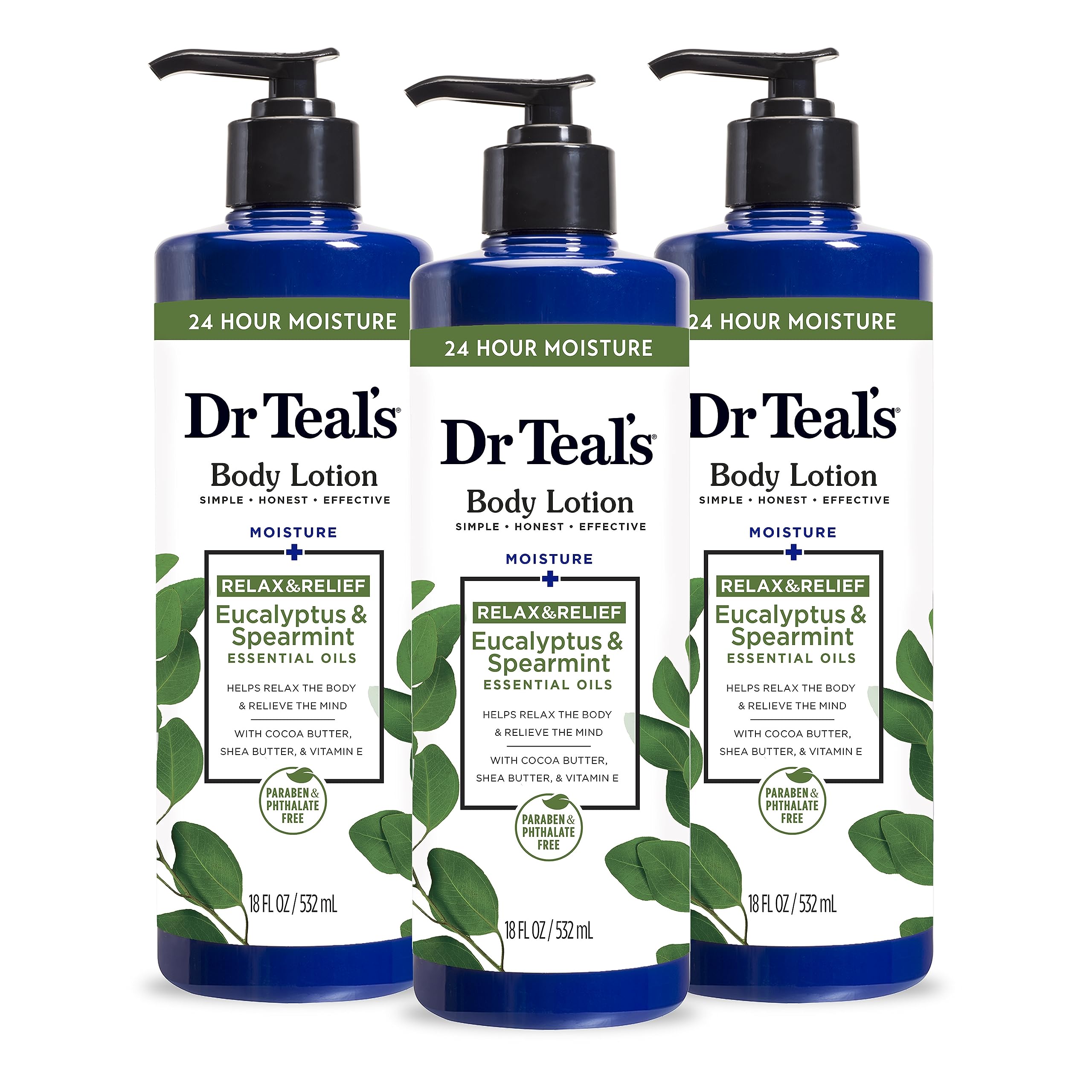 Dr Teal's 24 Hour Moisture Body Lotion bottle for long-lasting hydration