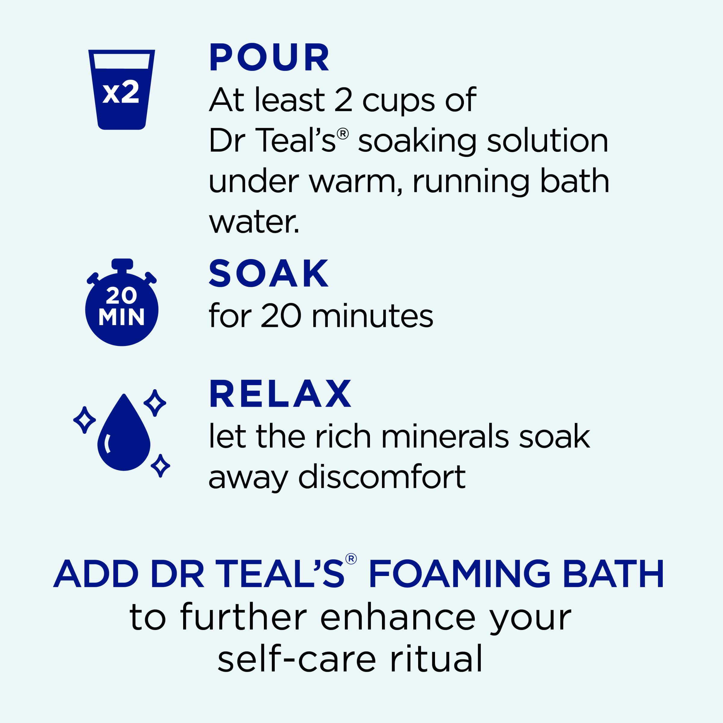 Dr Teal's Arnica Menthol with eucalyptus leaves enhancing the bath ritual