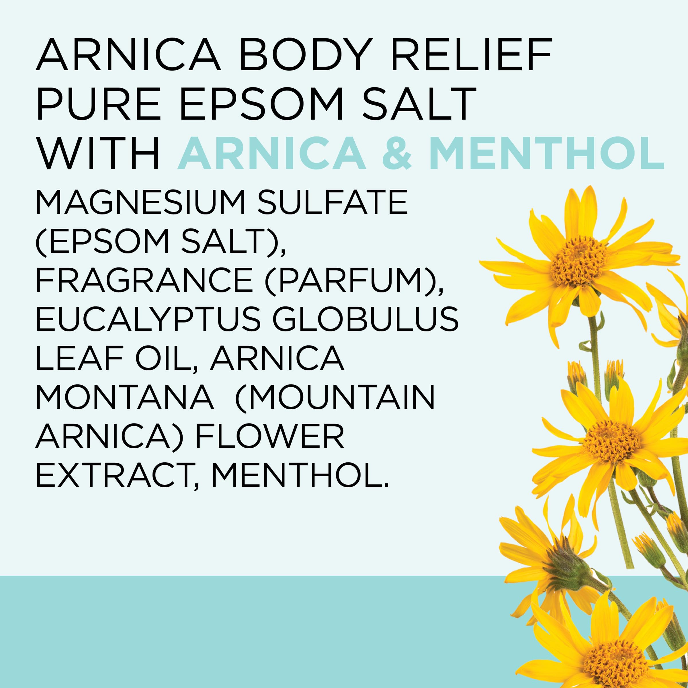Dr Teal's Arnica Menthol packaging displayed in a cozy bathroom