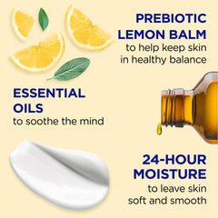 Dr Teal's lotion pump close-up indicating easy application and quick absorption