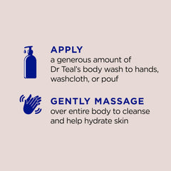 Dr Teal's body wash with aloe vera and shea butter hydration closeup