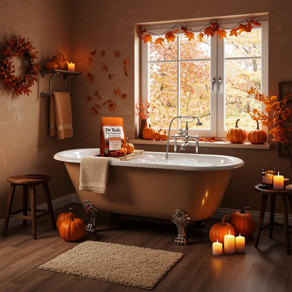 Dr Teal's Cedar scent offers calming notes during the soak.