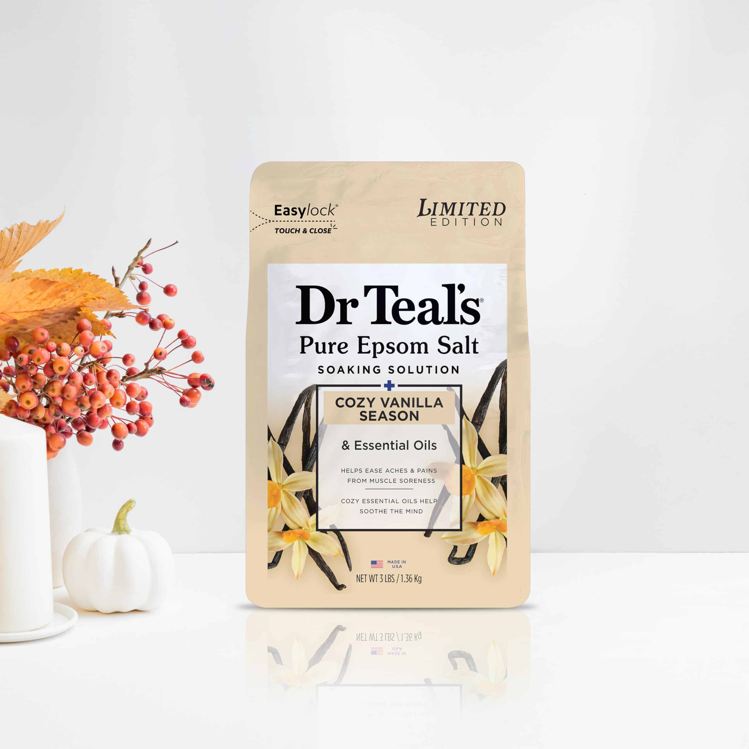 Limited edition packaging showcases Cozy Vanilla Season comfort.