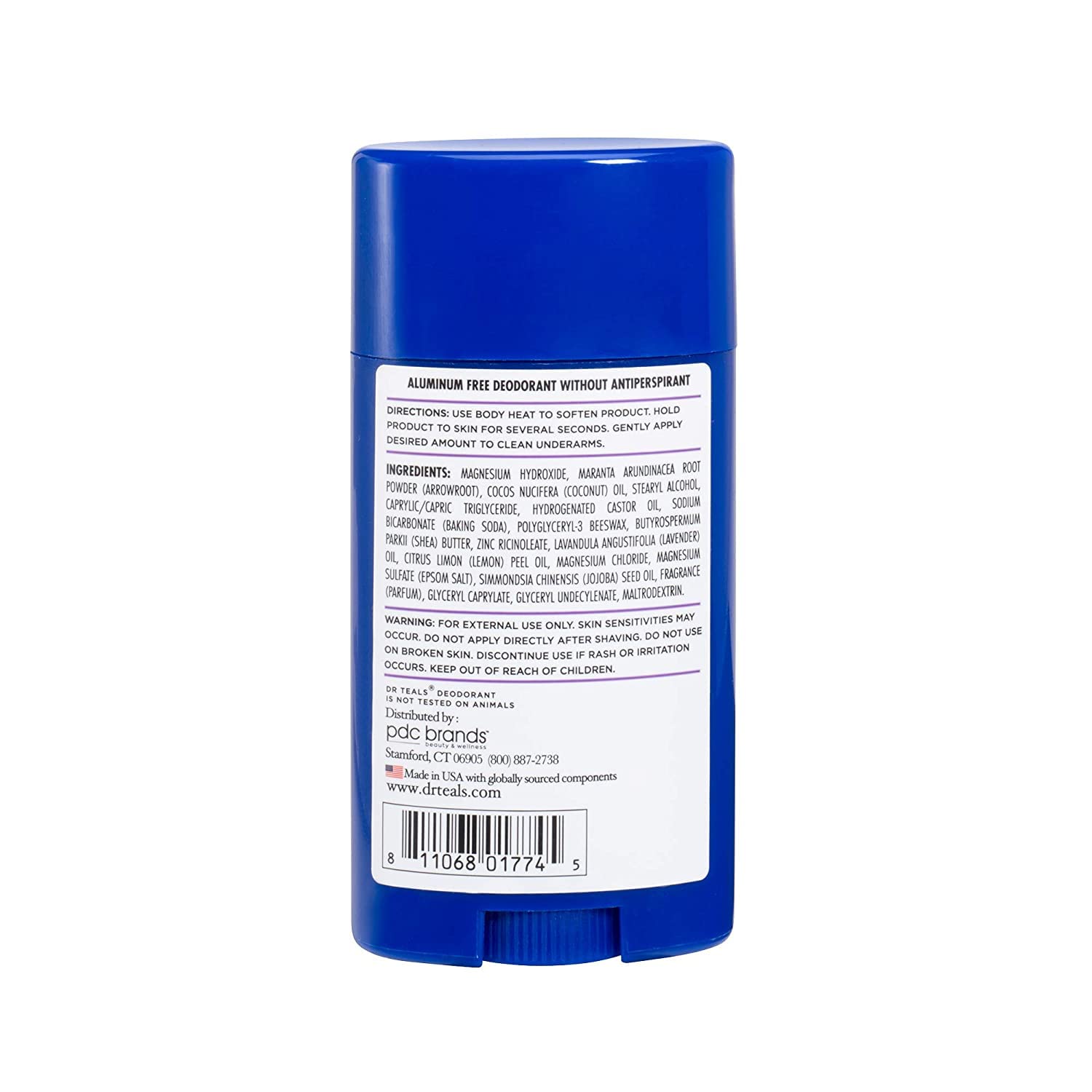 Rose & Milk deodorant bottle from Dr Teal's with soft floral aroma and smooth application.