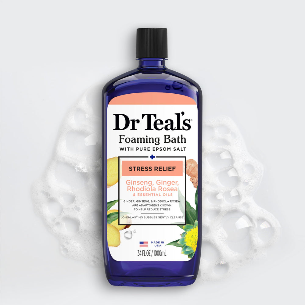 Dr Teal's long-lasting bubbles for a gentle skin cleanse during soak.