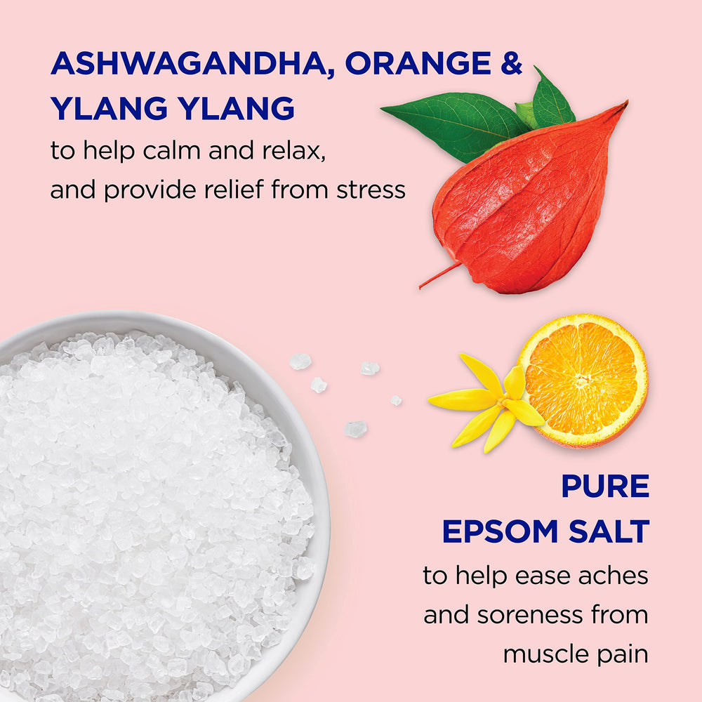 Dr Teal's Foaming Bath orange-ylang-ylang aroma creates mood calm.