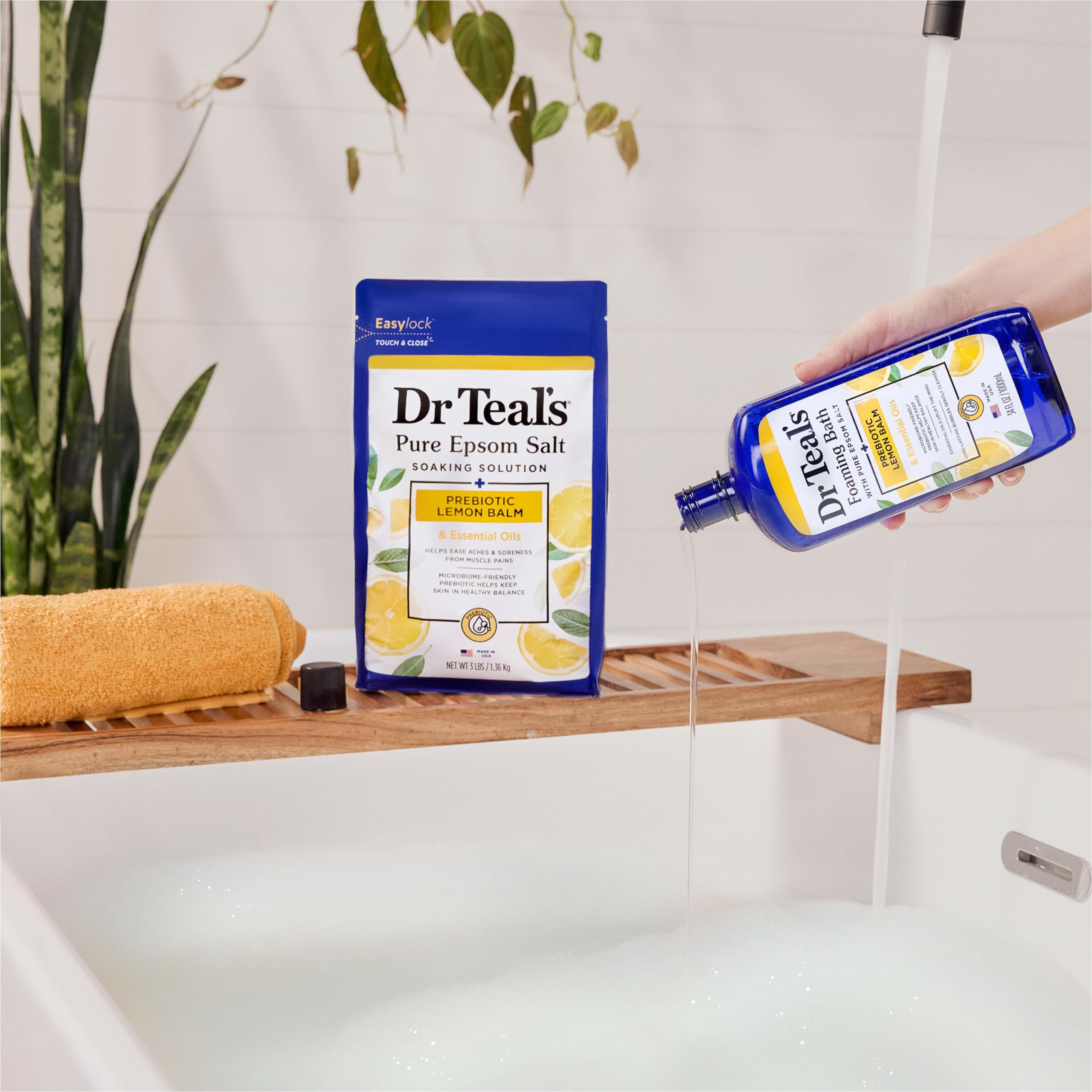 Pack of four bottles offers long-lasting baths for the family.