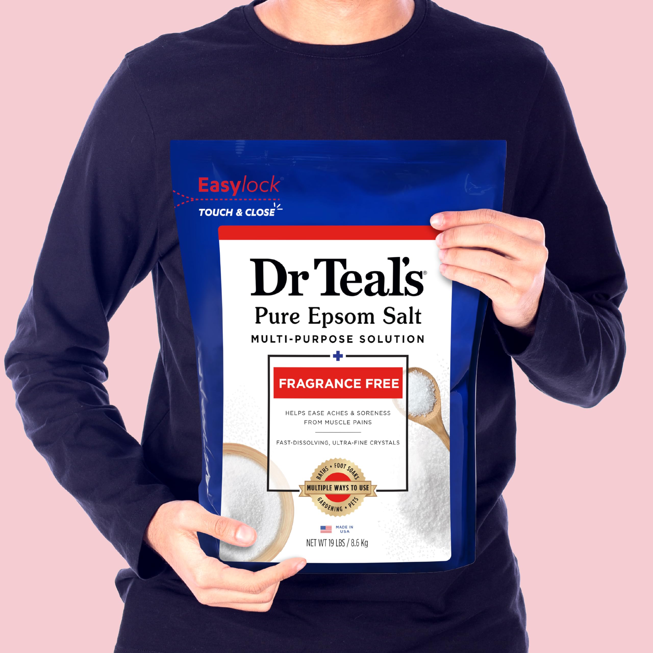 Dr Teal's foot-relief epsom soak for tired feet.