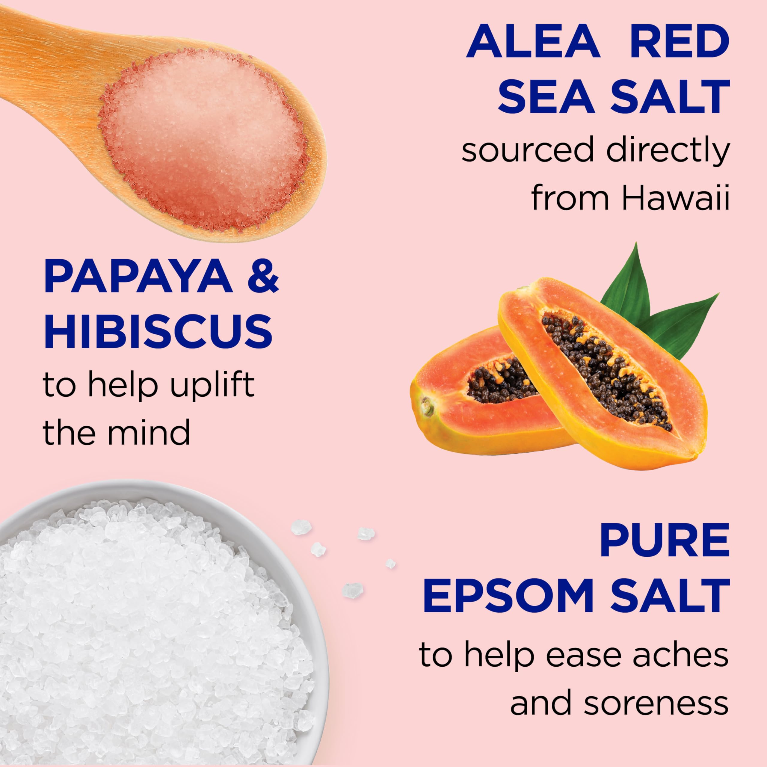 Alaea red sea salt from Hawaii adds mineral-rich texture.