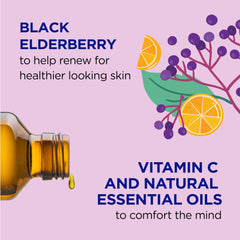Lather-ready body wash and shampoo with Dr Teal's 3-in-1 elderberry