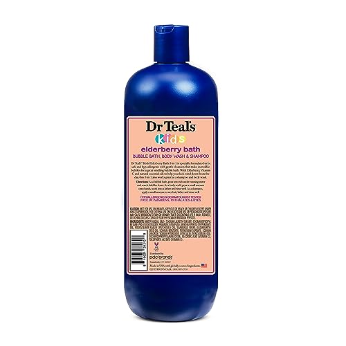 Bubble bath, body wash, and shampoo in one Dr Teal's bottle