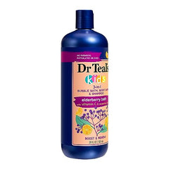 Dr Teal's Kids 3-in-1 elderberry bath lather for body wash and shampoo cleansing