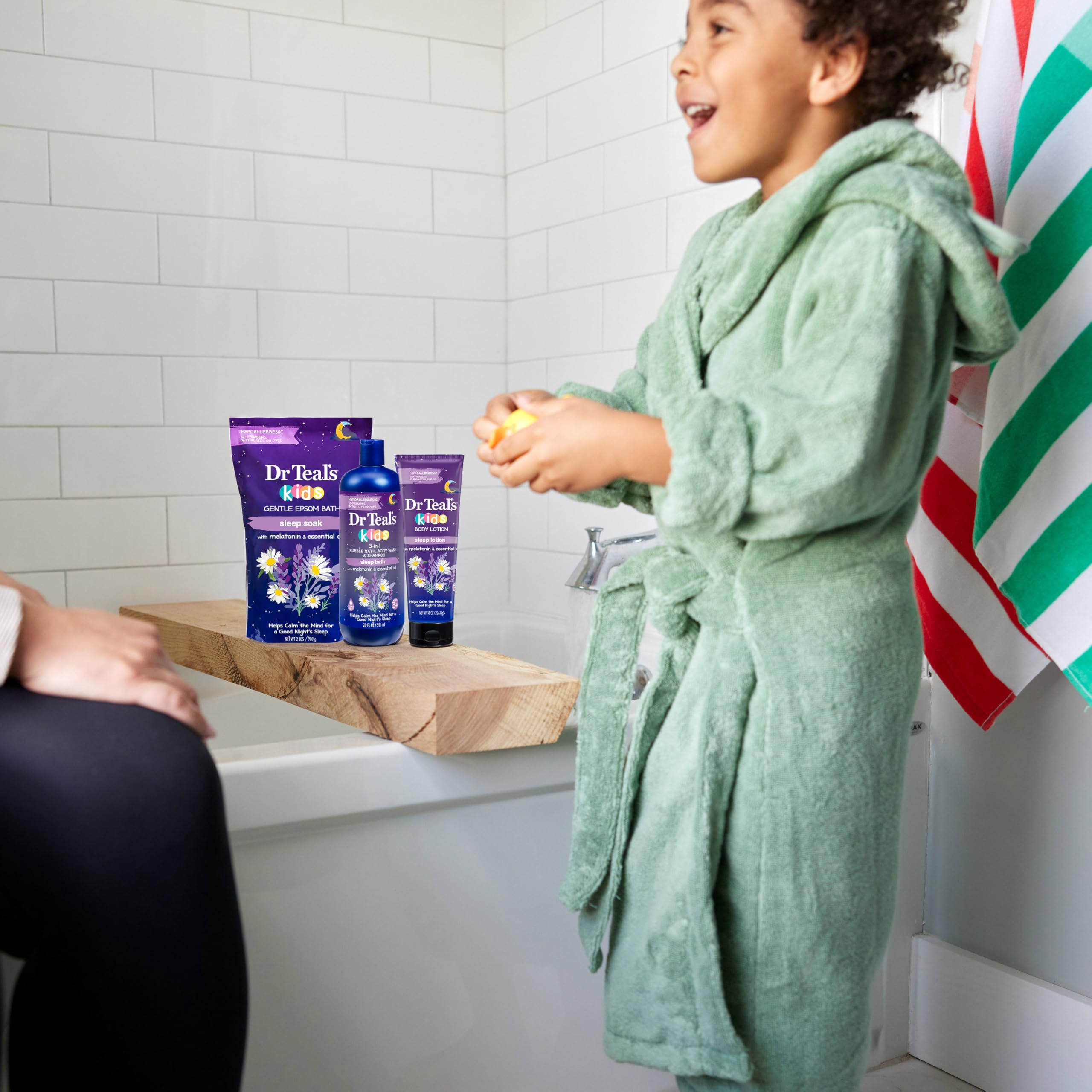 Dr Teal's Kids 3-in-1 Sleep Bath paraben-free formula.