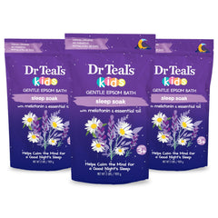 Dr Teal's Kids Gentle Sleep Soak bottle with epsom salt and melatonin for calm nights.