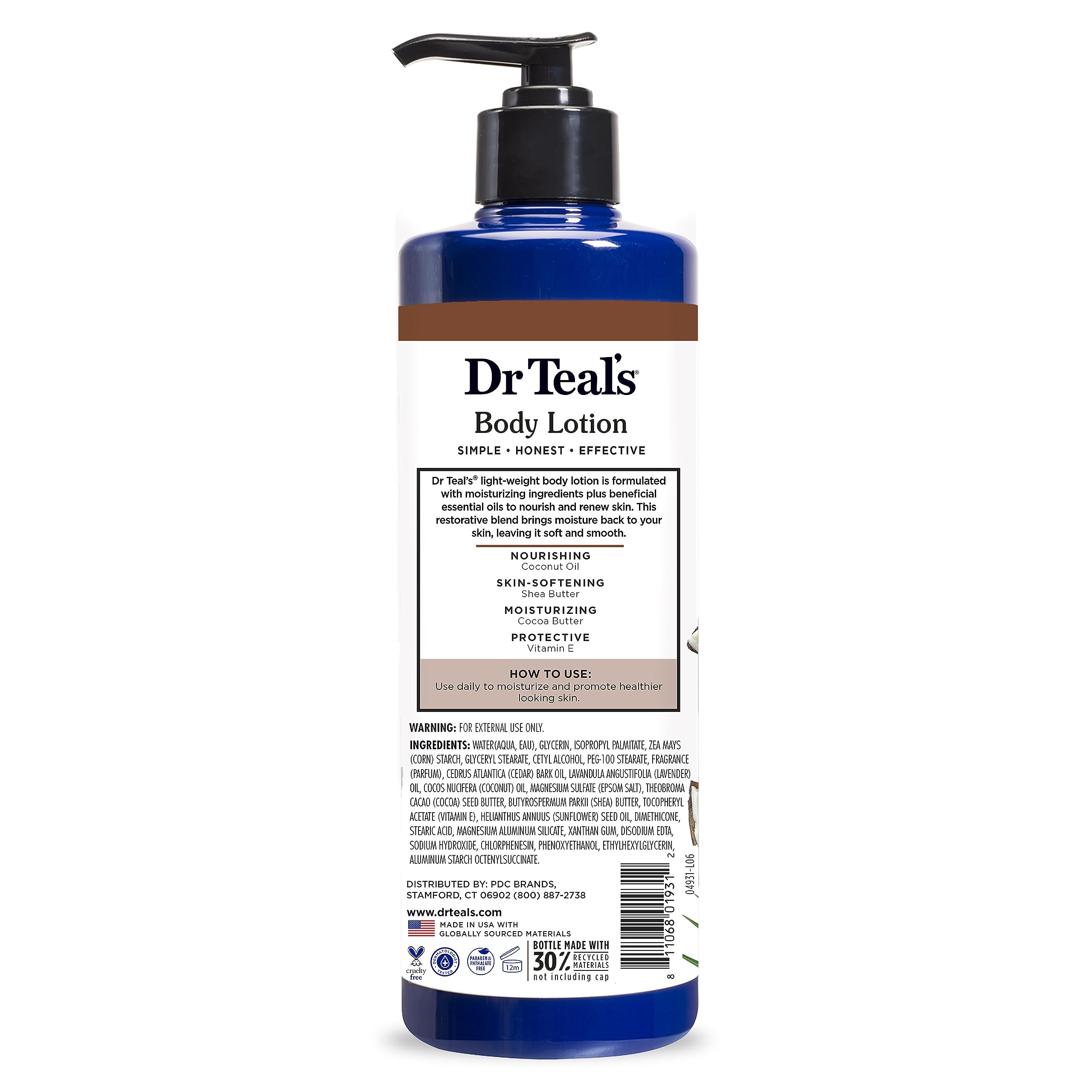 Dr Teal's packaging boxes on shelf invite quick purchase.