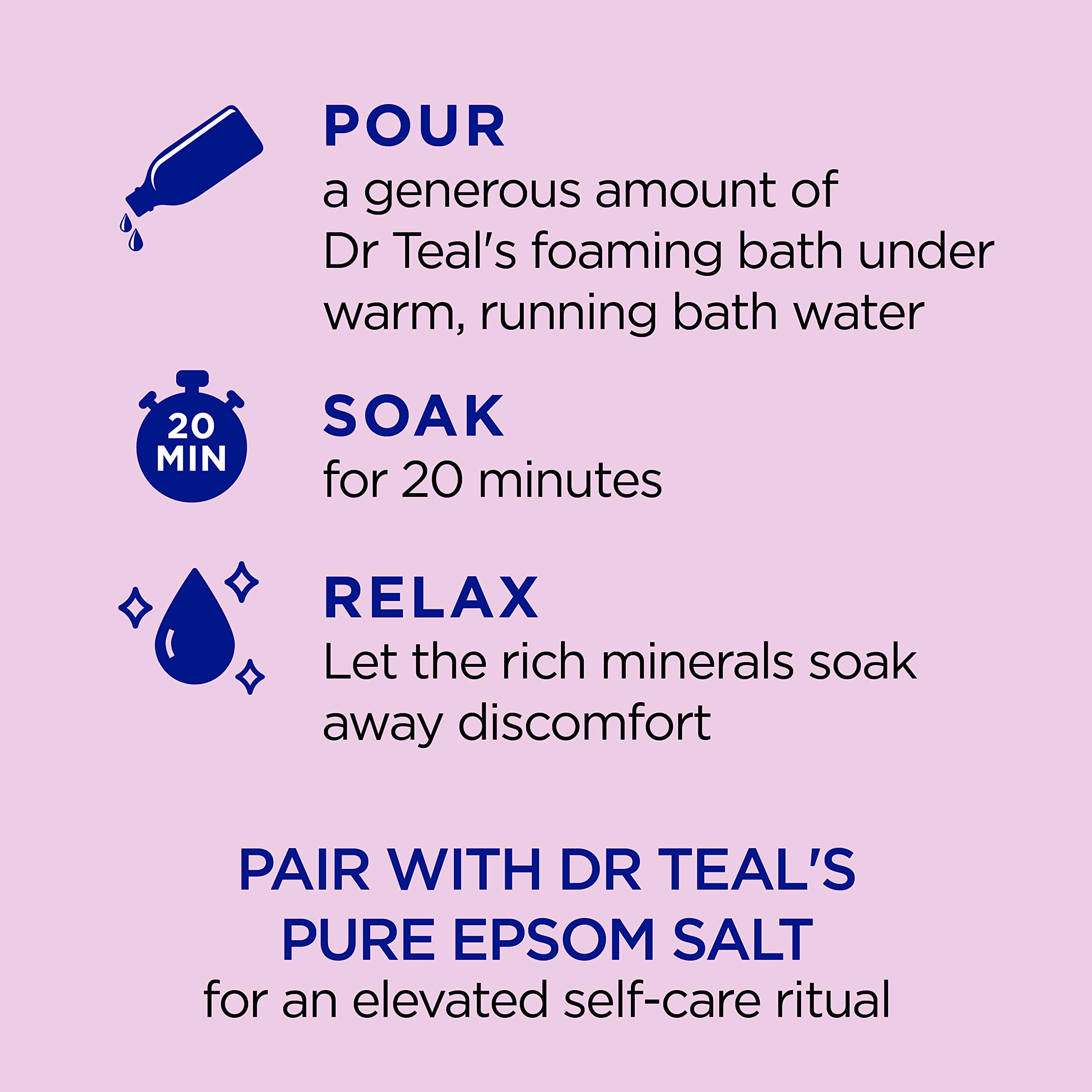 Dr Teal's Pure Epsom Salt magnesium sulfate closeup highlighting mineral-rich skincare benefits.