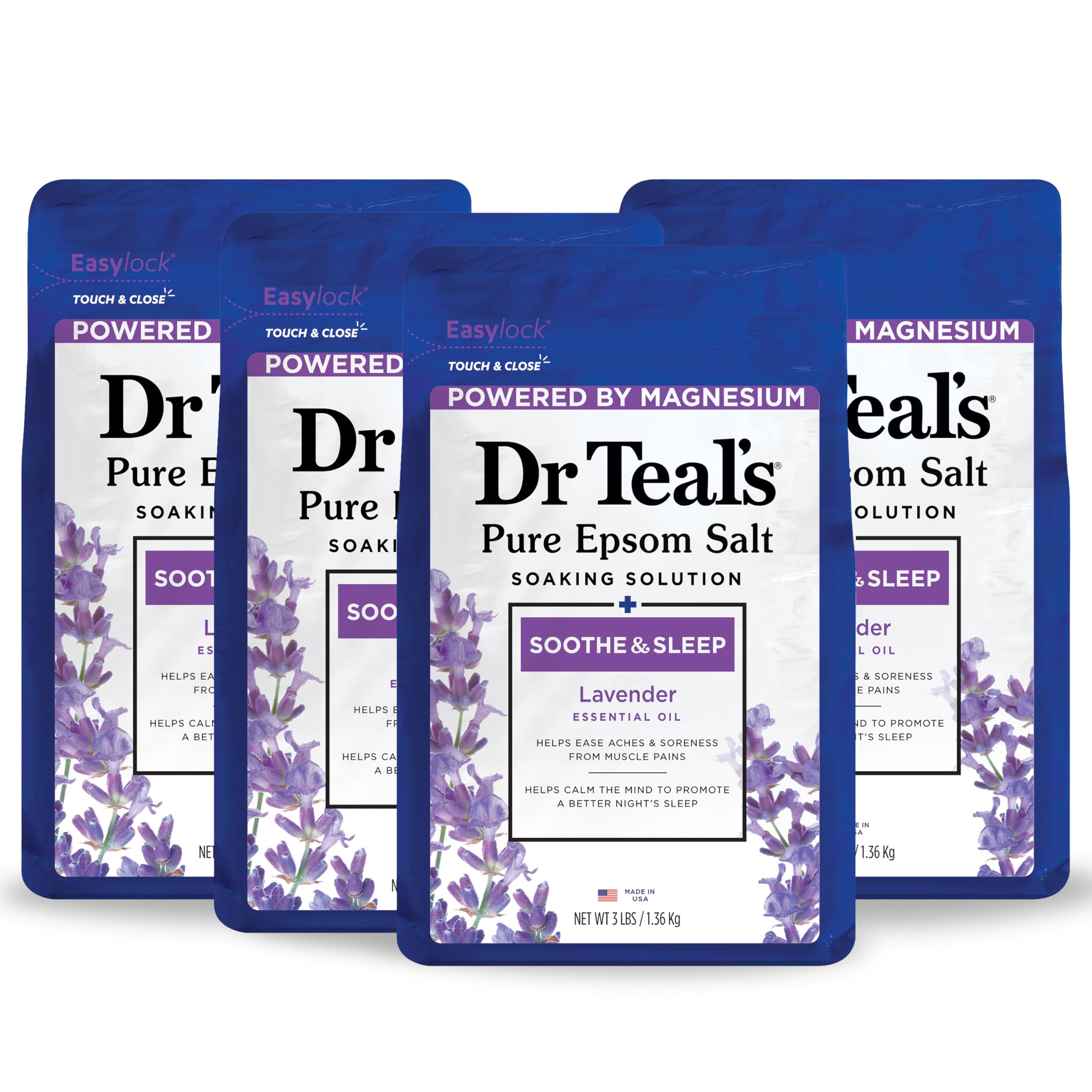 Dr Teal's Lavender Epsom soak relaxes muscles after workouts.