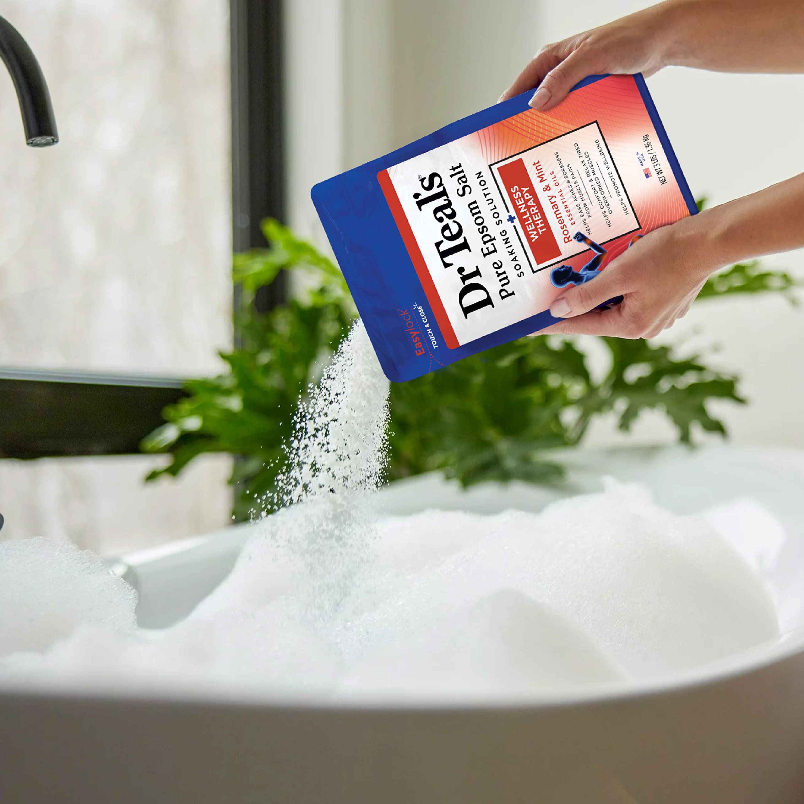 Spa night setup with Dr Teal's soak for relaxation