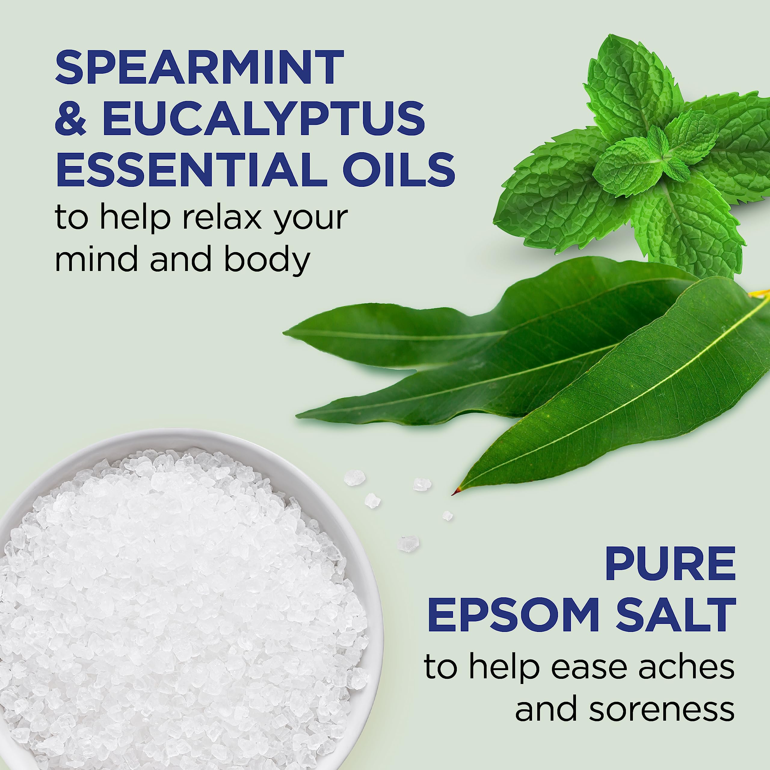 Closeup of Dr Teal's Relax and Relief label highlighting Epsom Salt benefits