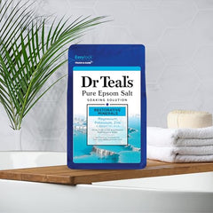 Dr Teal's Restorative Minerals foam bath promo scene for spa-like unwind.