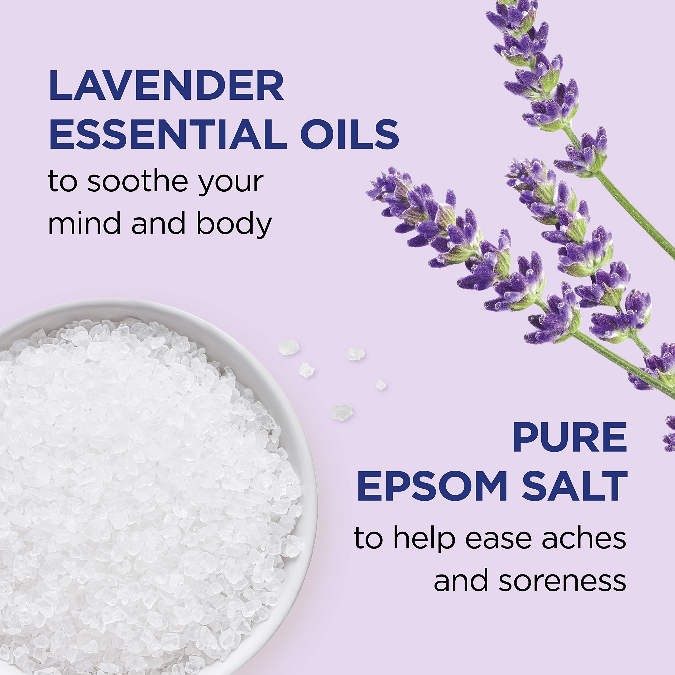 Dr Teal's Sleep blend salts support a soothing bedtime routine.