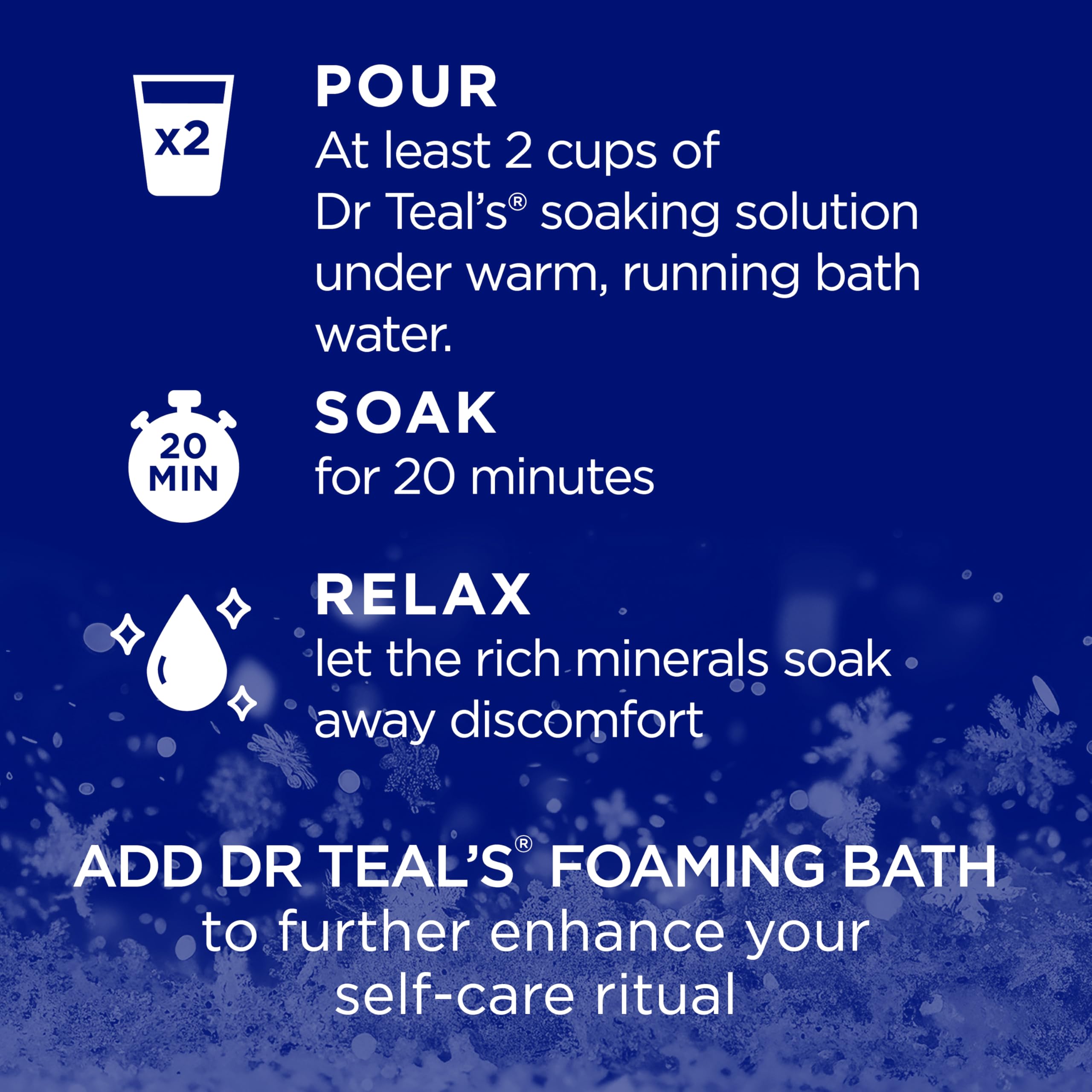 Dr Teal's Snowy Night essential oil blend for relaxation.
