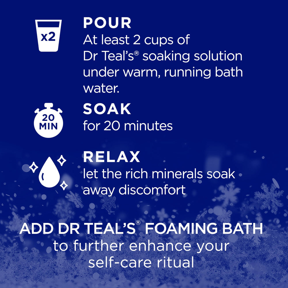 Dr Teal's Snowy Night essential oil blend for relaxation.