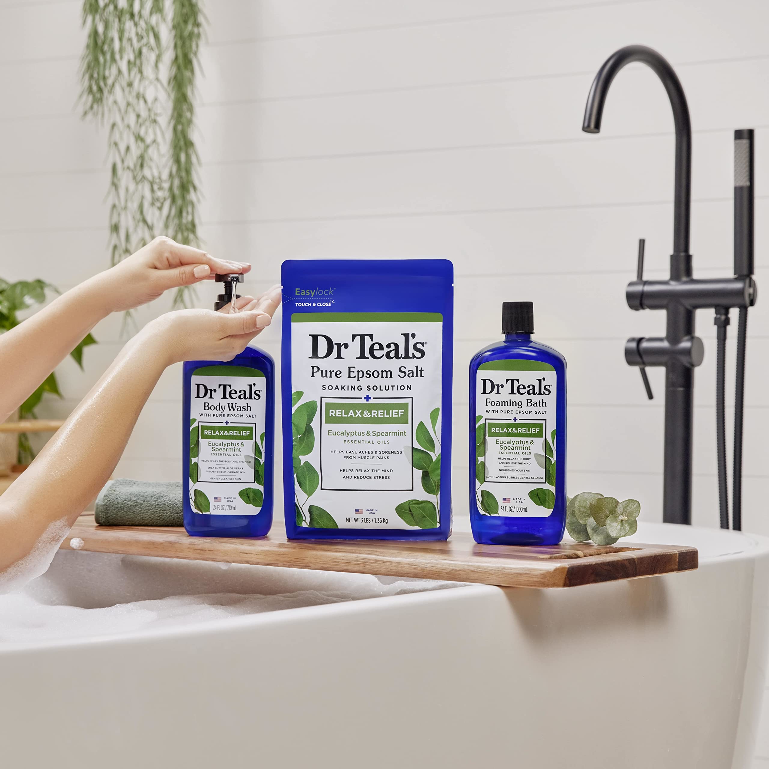 Spearmint leaves beside the bottle signaling cooling sensations