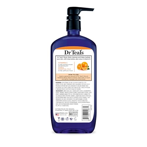 Vegan and cruelty-free branding on Dr Teal's packaging.