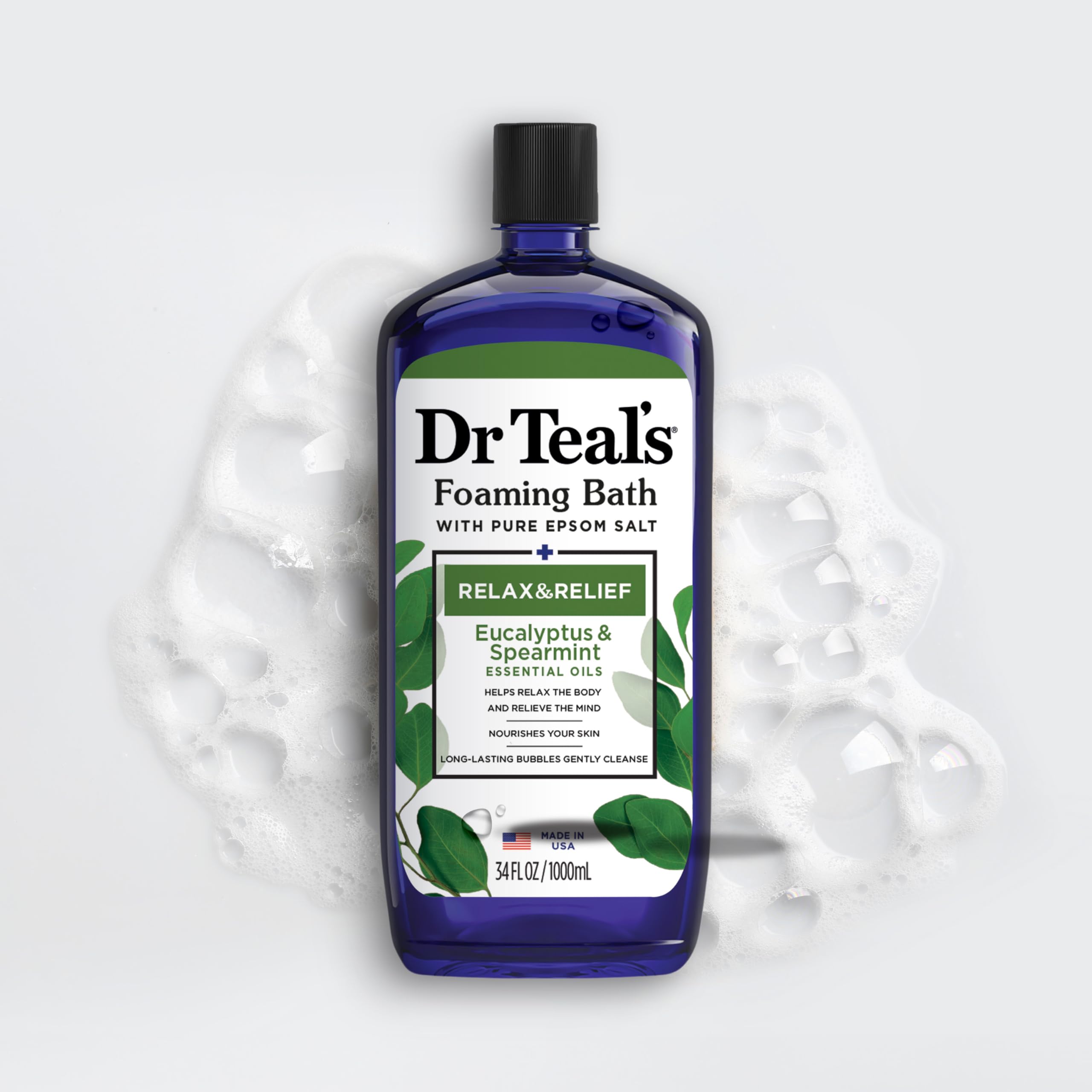 Dr Teal's vegan cruelty-free logo on product packaging.