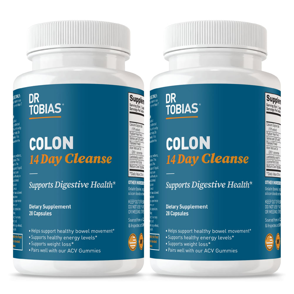 Dr. Tobias Colon Cleanse bottle front for easy daily use and gentle gut support