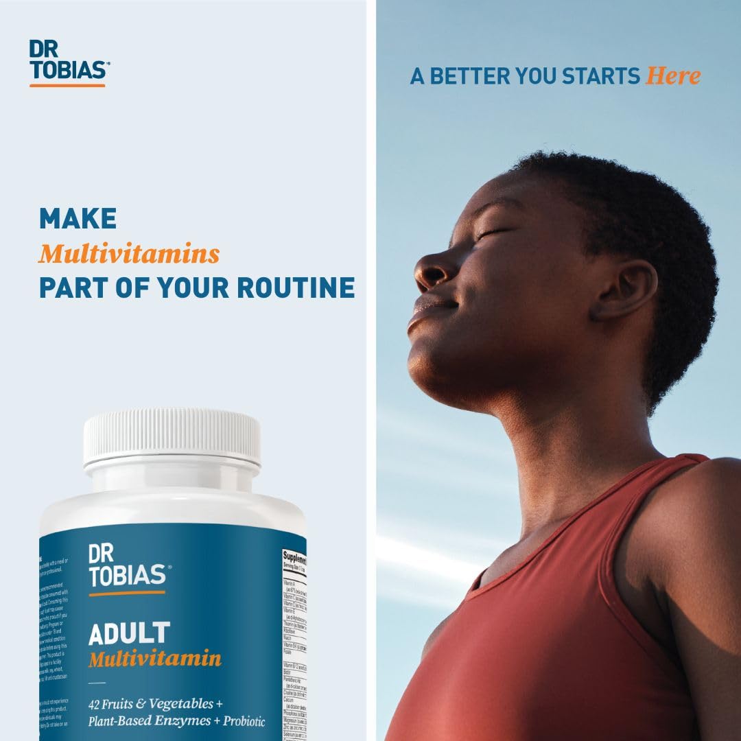 Dr. Tobias daily health routine with multivitamin for energy.