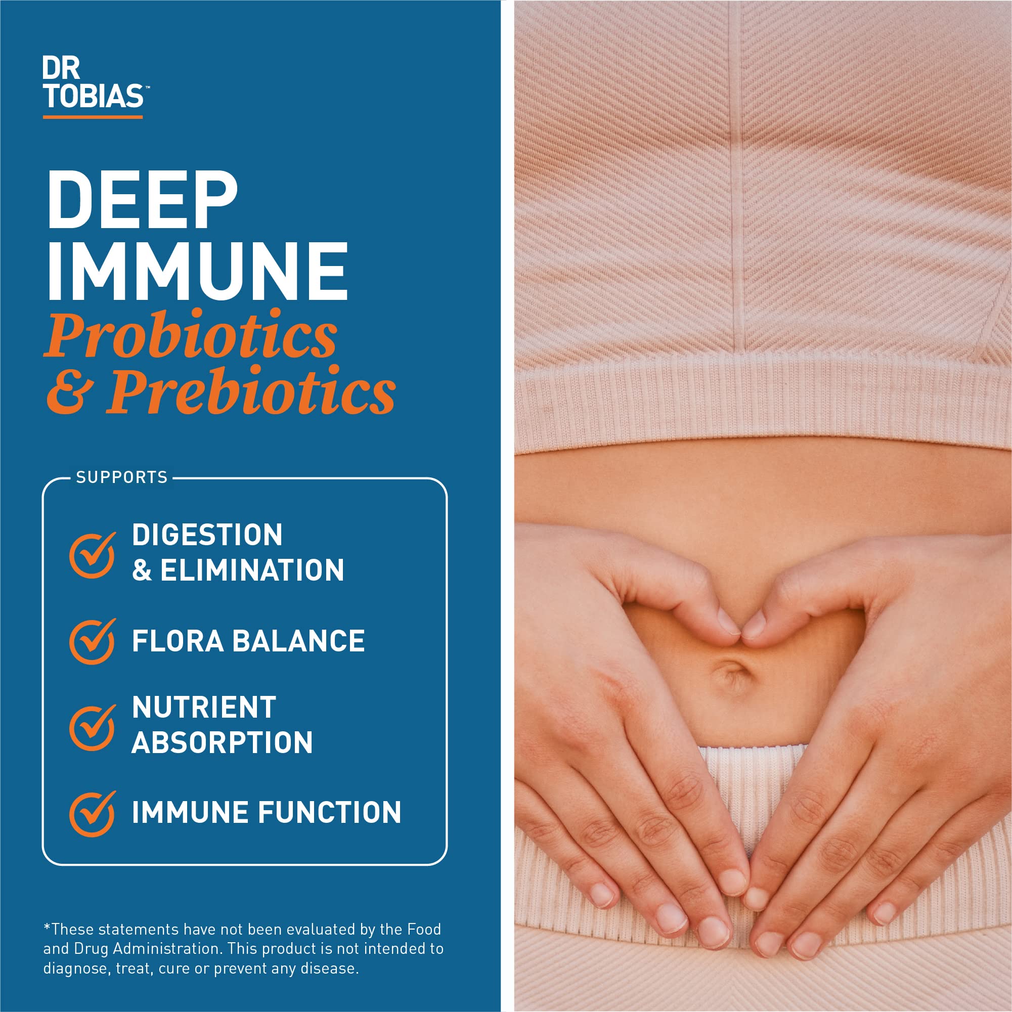 Dr. Tobias Deep Immune ingredients list highlighting prebiotics and probiotics