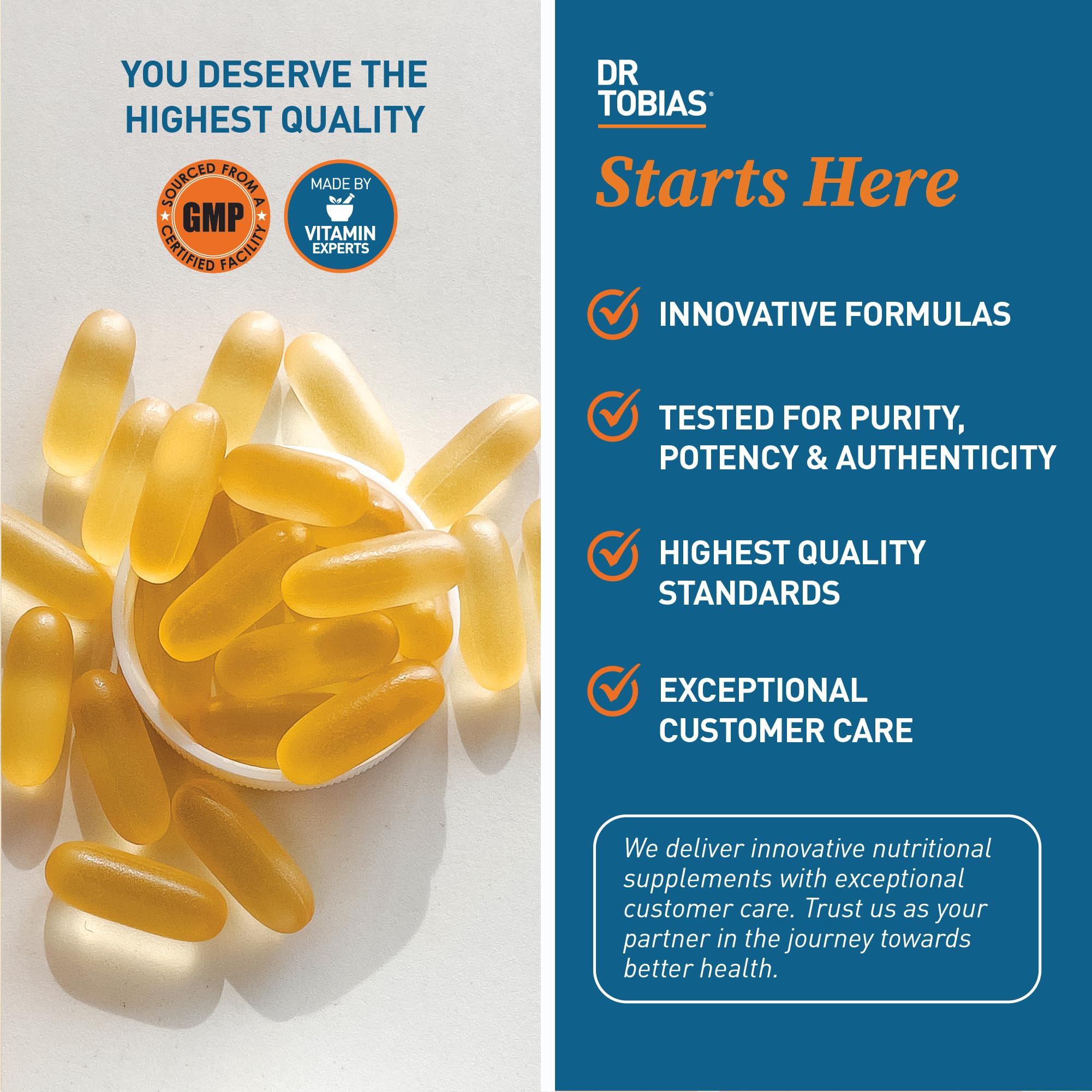 Dr. Tobias molecular distillation process ensures purity by removing metals and toxins