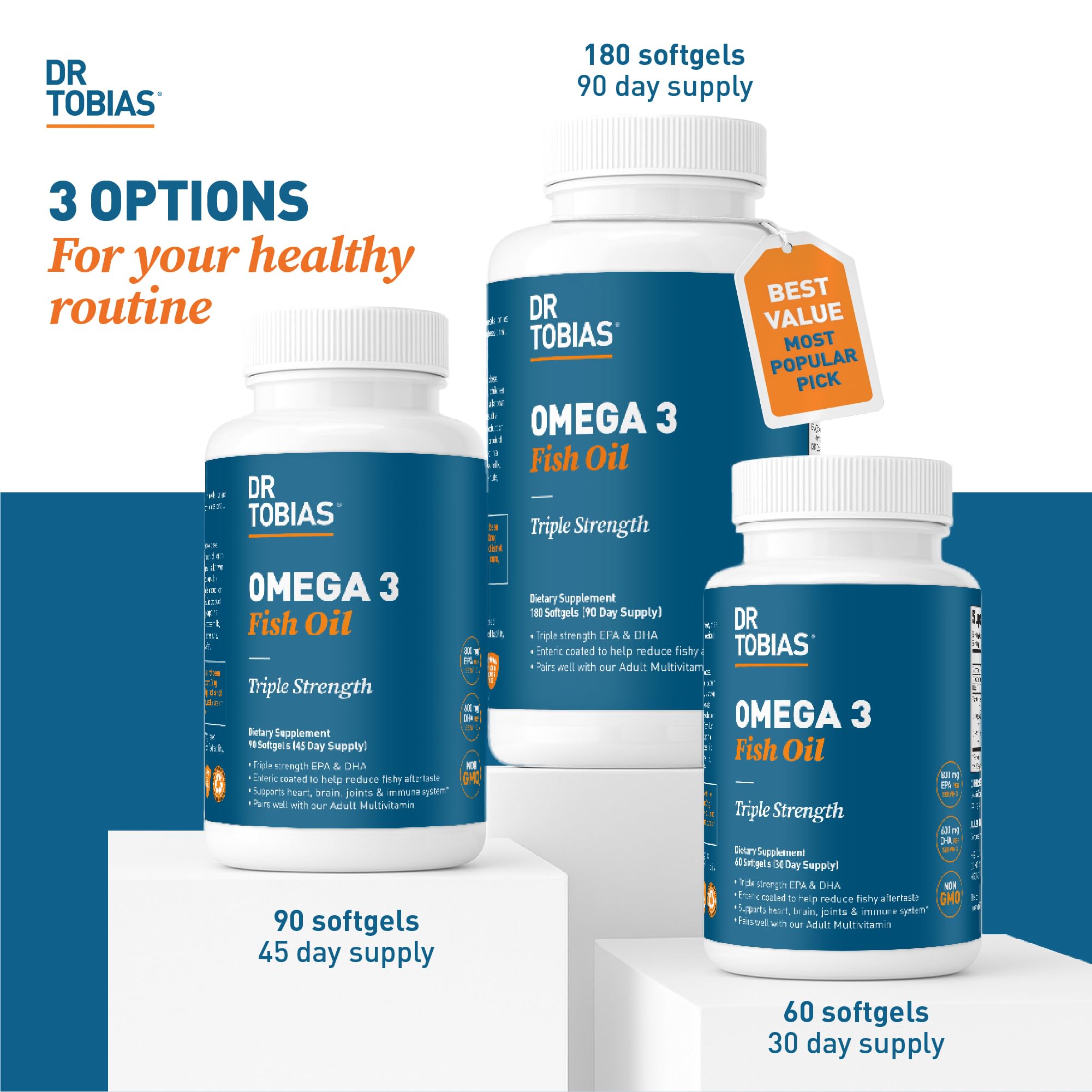 Dr. Tobias NSF certified label and GMP USA facility ensure standards