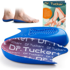 DR.TUCKER+ Achilles Tendonitis Relief Insoles top view show heel support in action.