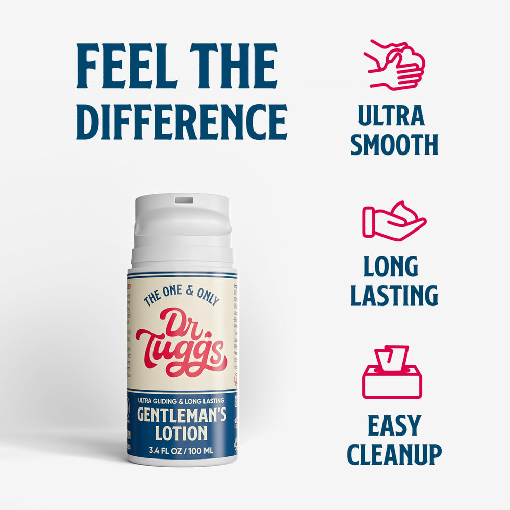 Dr. Tuggs Me Time Lotion application close-up shows creamy texture and easy spreading.