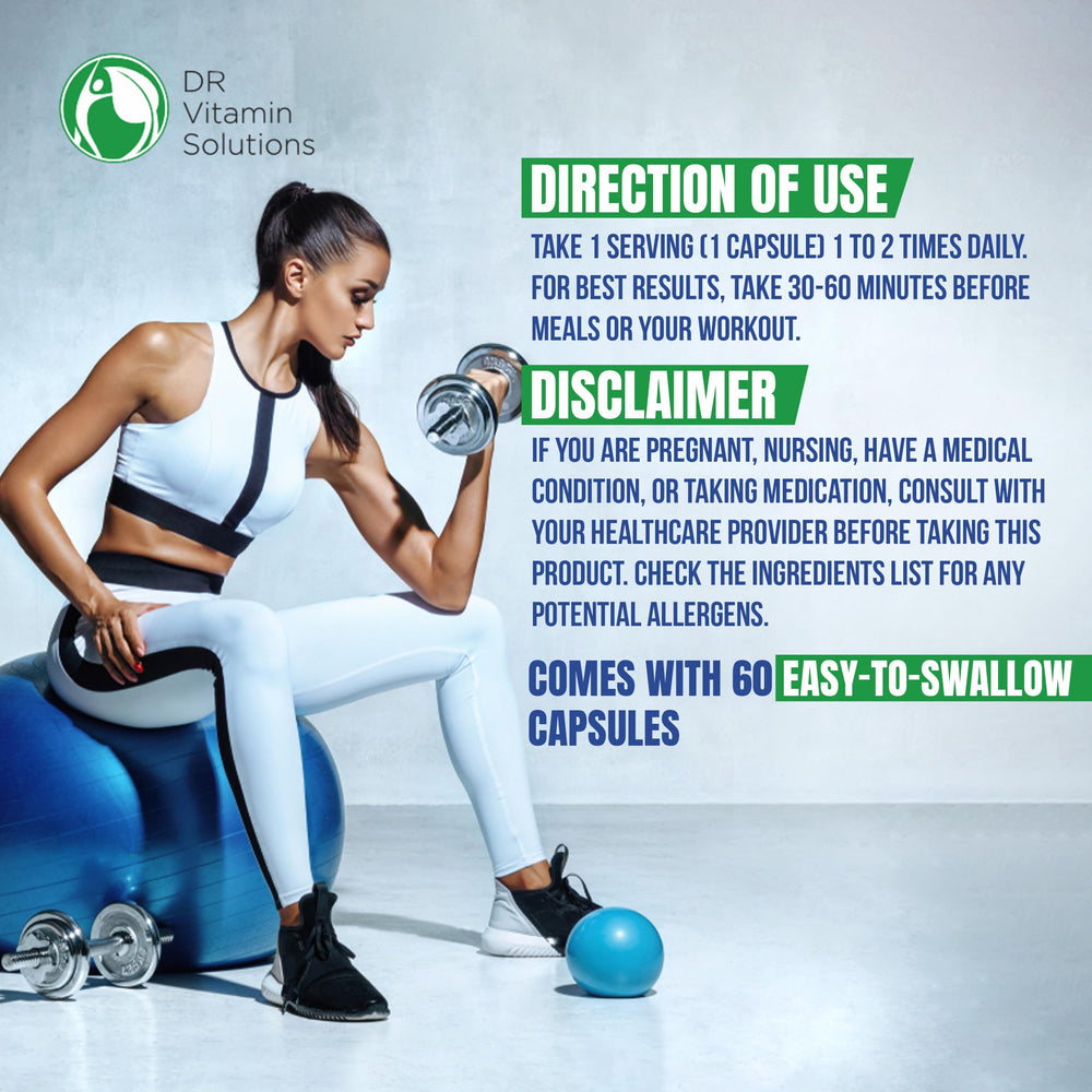 DR VITAMIN SOLUTIONS active user in a gym setting with focused energy.