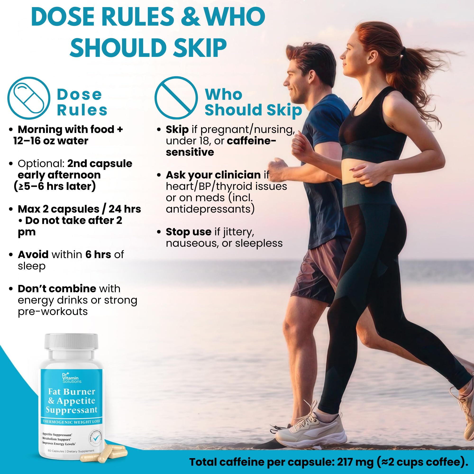 DR VITAMIN SOLUTIONS capsules on a workout desk suggesting daily use.