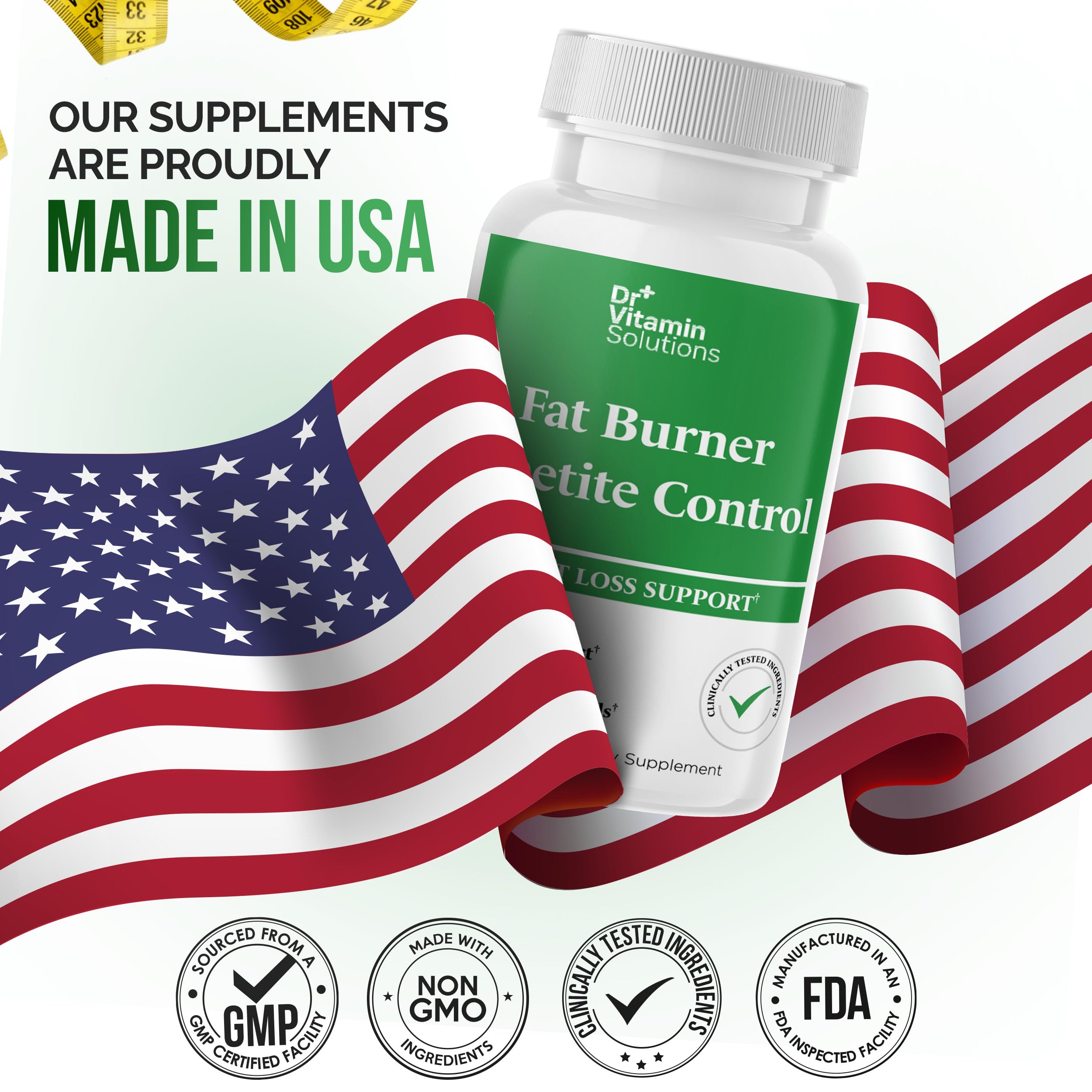 DR VITAMIN SOLUTIONS Fat Burner coq10 and kelp support energy and minerals.
