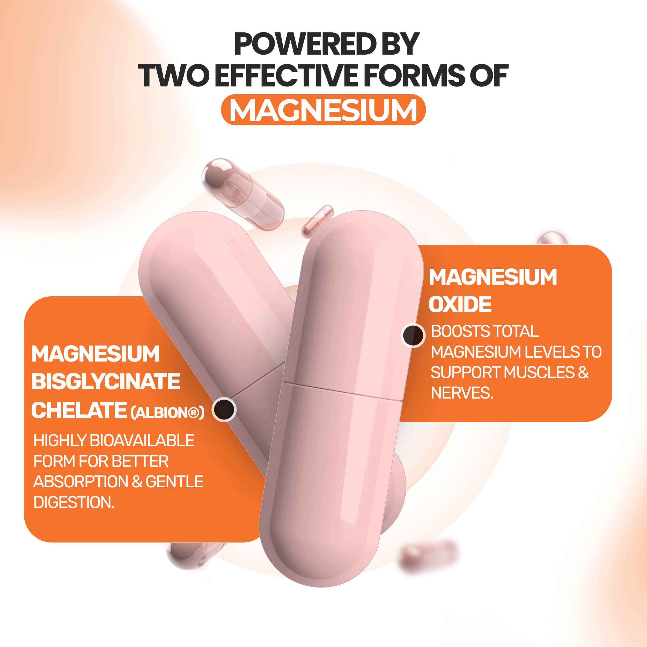 DR VITAMIN SOLUTIONS Magnesium Glycinate label detail highlighting chelated glycinate