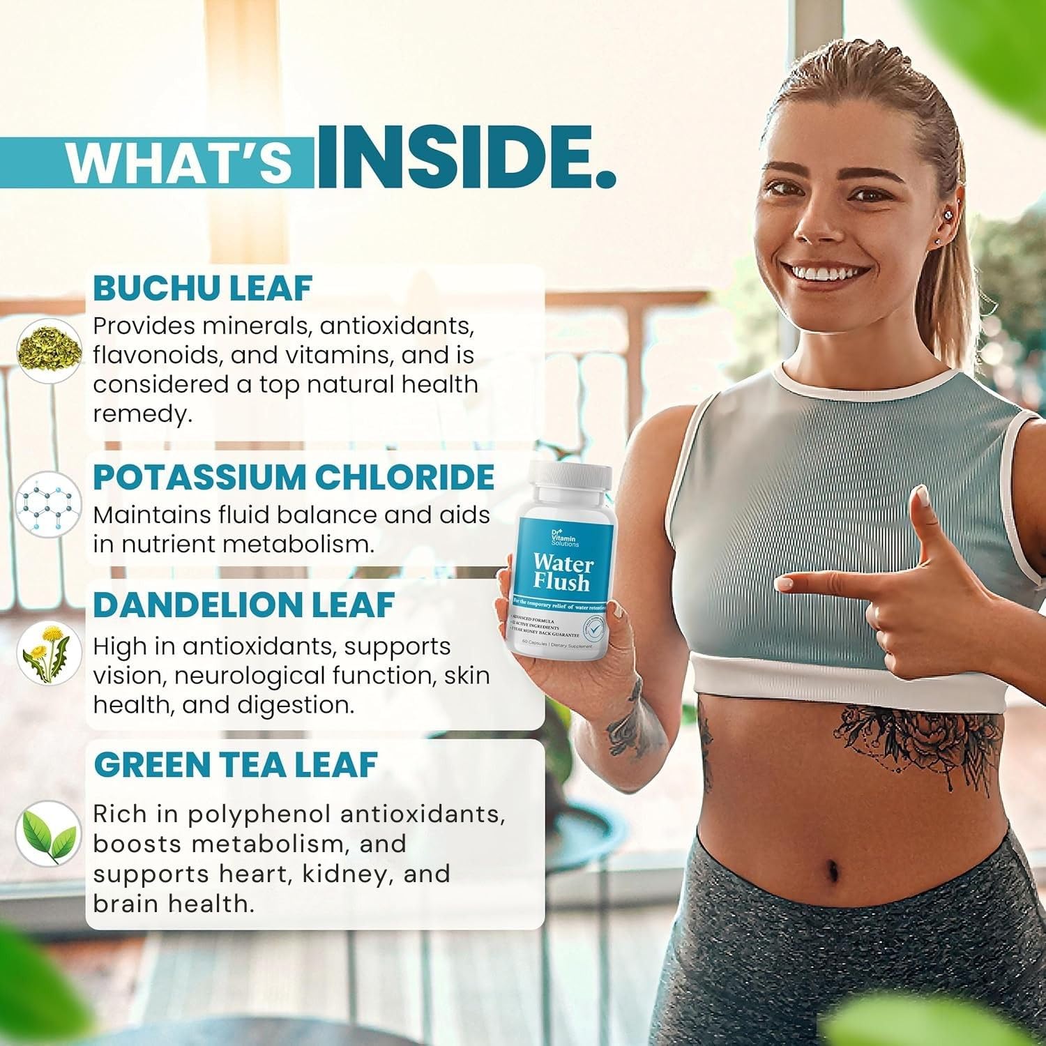DR VITAMIN SOLUTIONS box packaging with natural ingredient icons