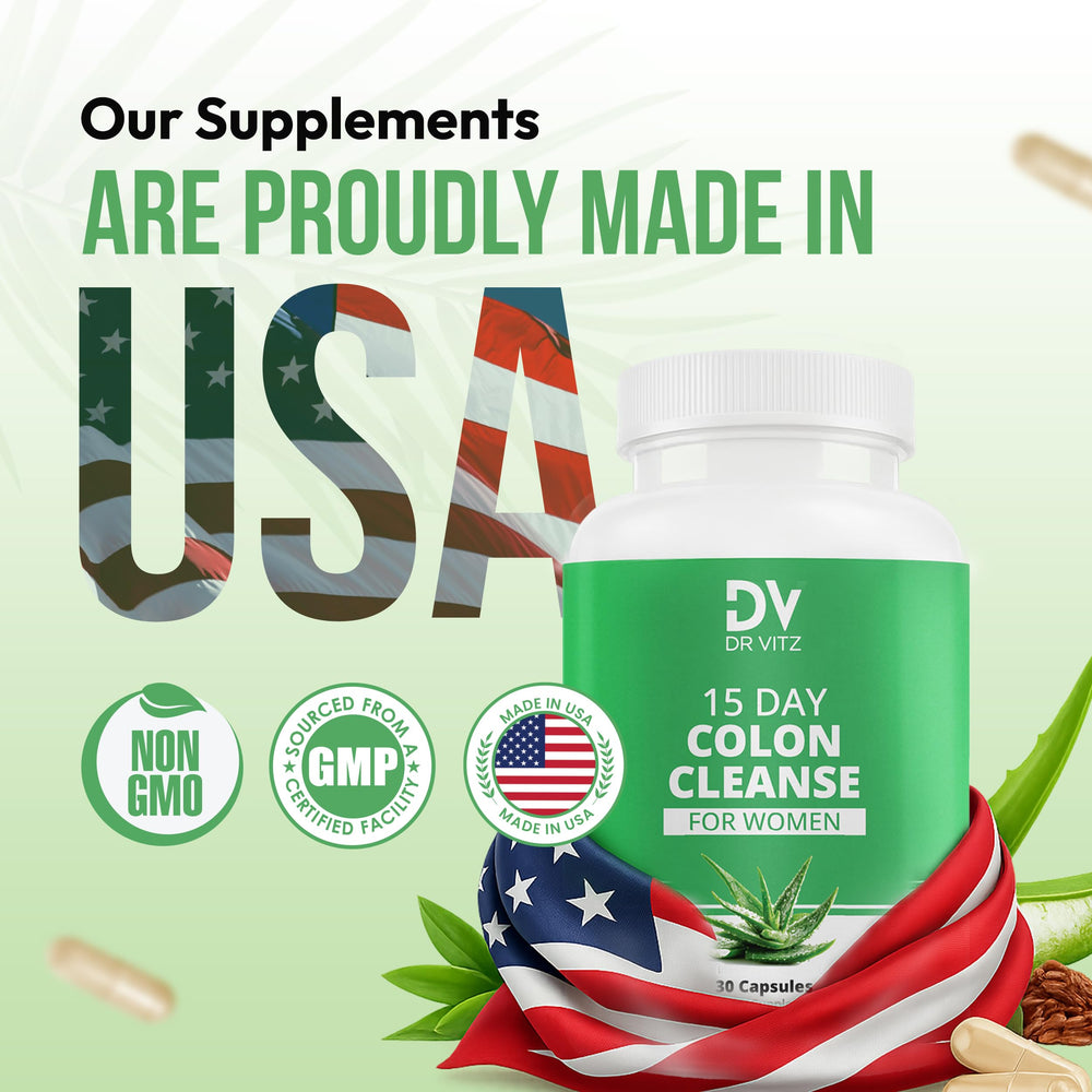 Dr Vitz capsules closeup showing herbal and probiotic blend for digestive support