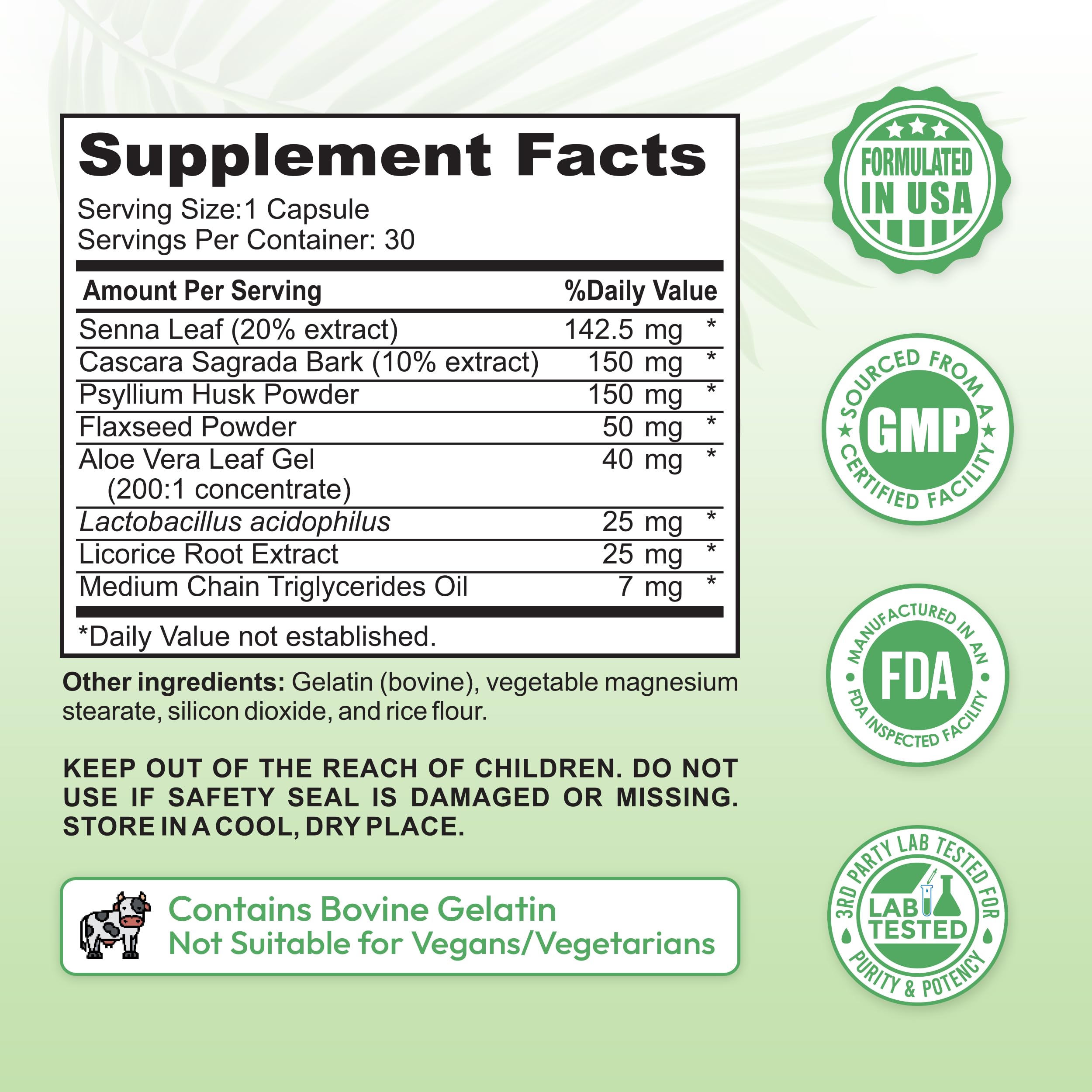 Dr Vitz 15 Day Colon Cleanse packaging with 30 capsules