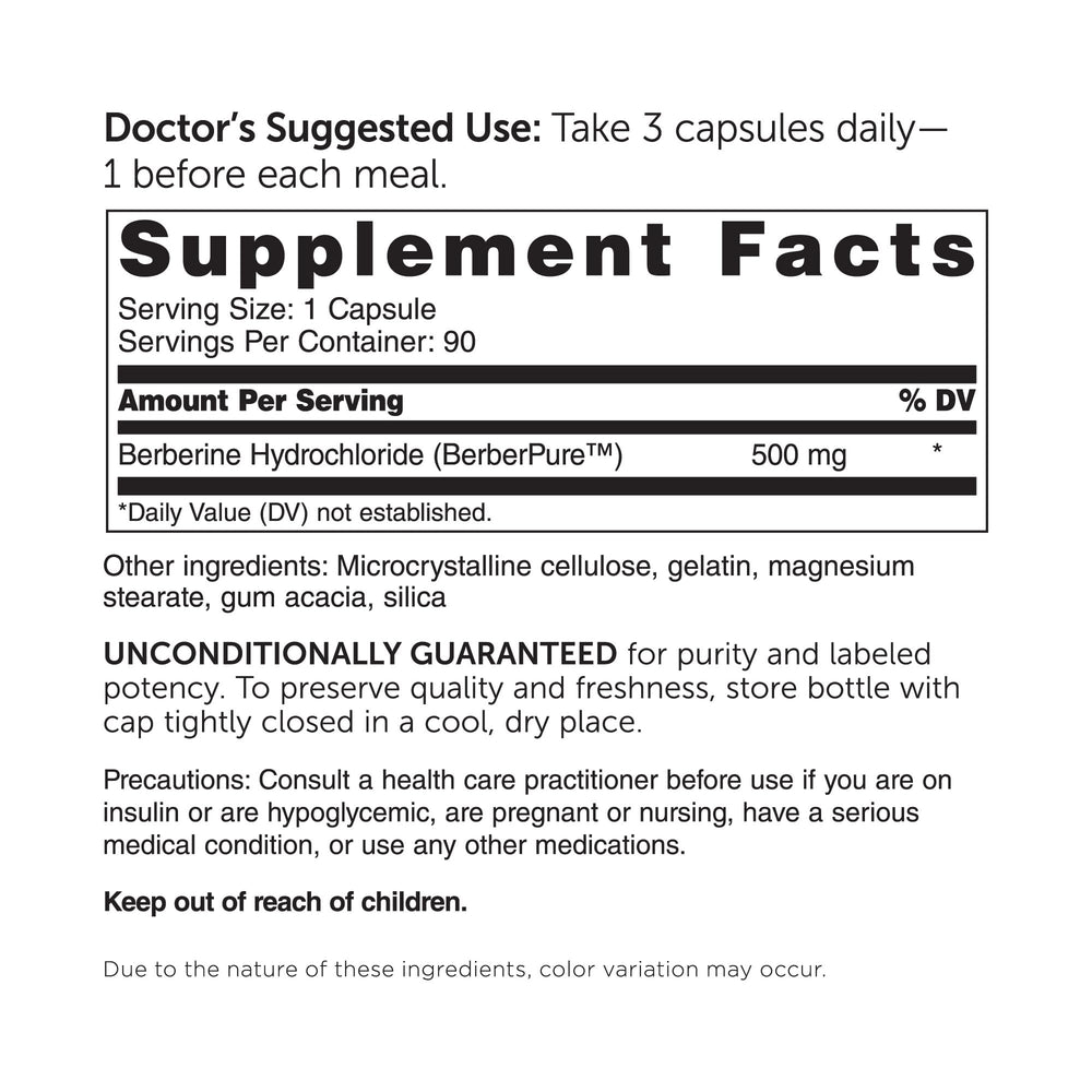 DR.WHITAKER Berberine bottle open pour showcases easy daily administration.