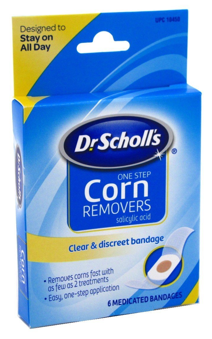 Hand applying Dr. Woods Corn Remover One Step Maximum Strength for quick relief.